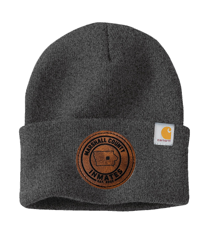 Carhartt Coal Heather Beanie with Leatherette Patch
